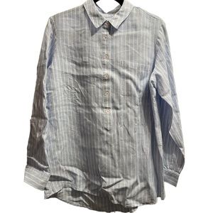 Women Orvis Blue Lenin Long Sleeve Shirt size Medium